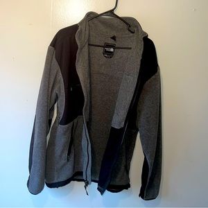 Gray & Black North Face Denali Fleece